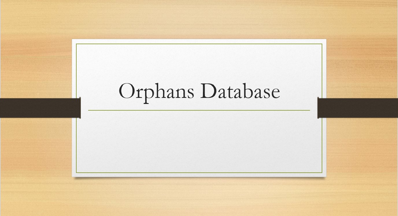 Orphans Database